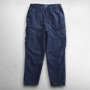 American Eagle Cargo Jogger Drawstring Cinch Pockets & Hems Men S Navy Gorpcore